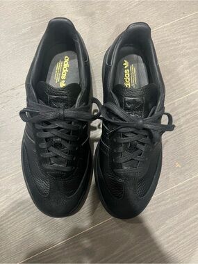 Adidas Black Low-Top Leather Sneakers